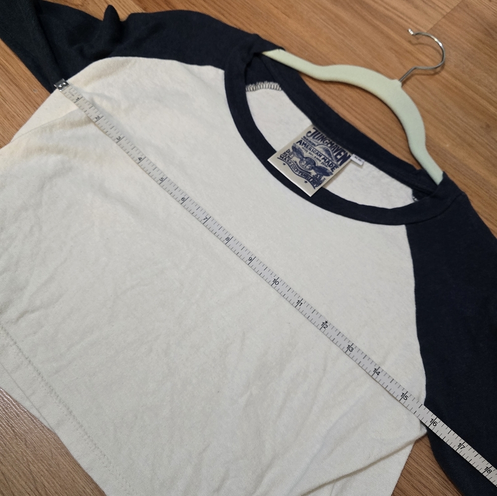Jungmaven Black and Cream Raglan Top - Picture 2 of 4
